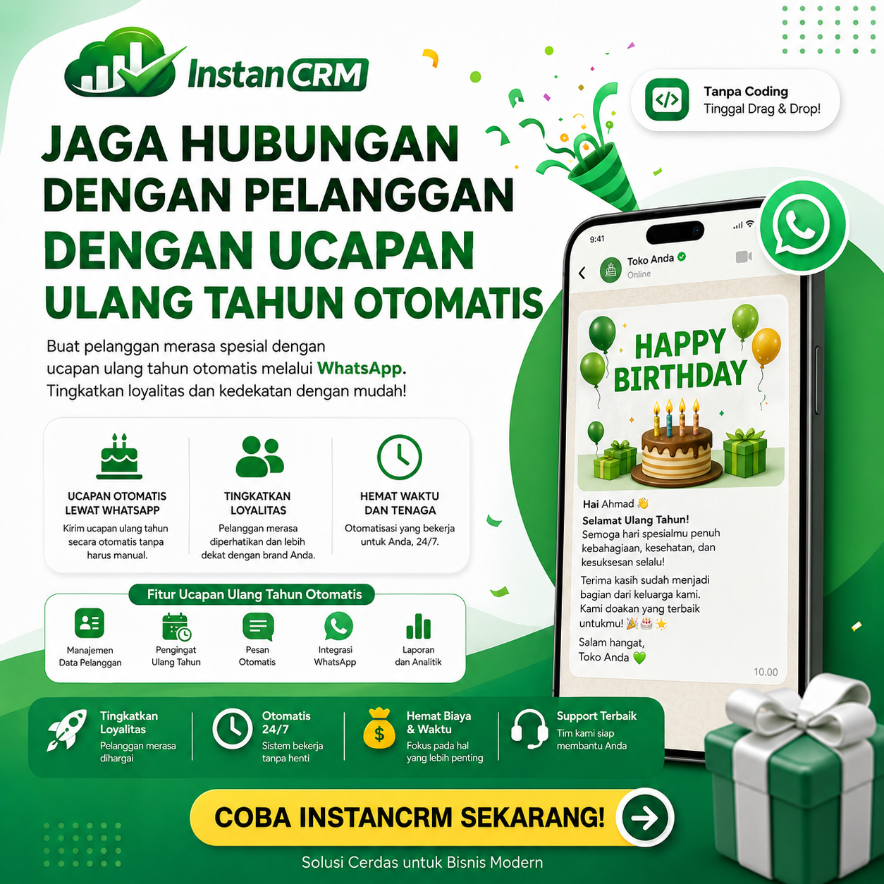 Cara Meningkatkan Loyalitas Pelanggan dengan Ucapan Ulang Tahun Otomatis via WhatsApp